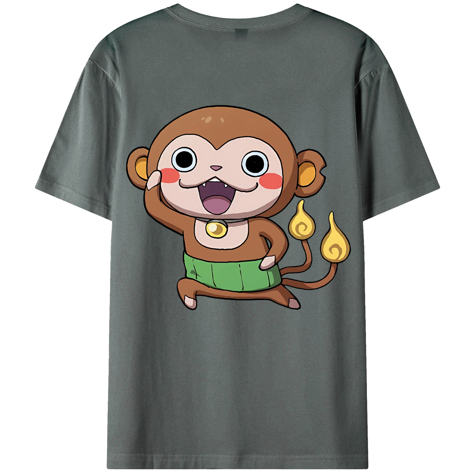 （画像用） 妖怪ウォッチ Yo-kai Watch 綿100％ メンズ半袖Tシャツ（バックプリント） 通気性
